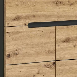 Wohnen Schuhkommode in Wildeiche mit Grau - Norja