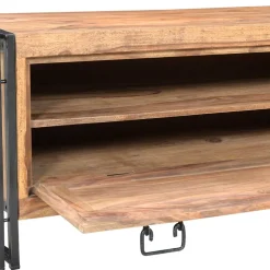 Wohnen Schuhschränke*Schuhkommode Mendoza aus Akazie Massivholz und Metall