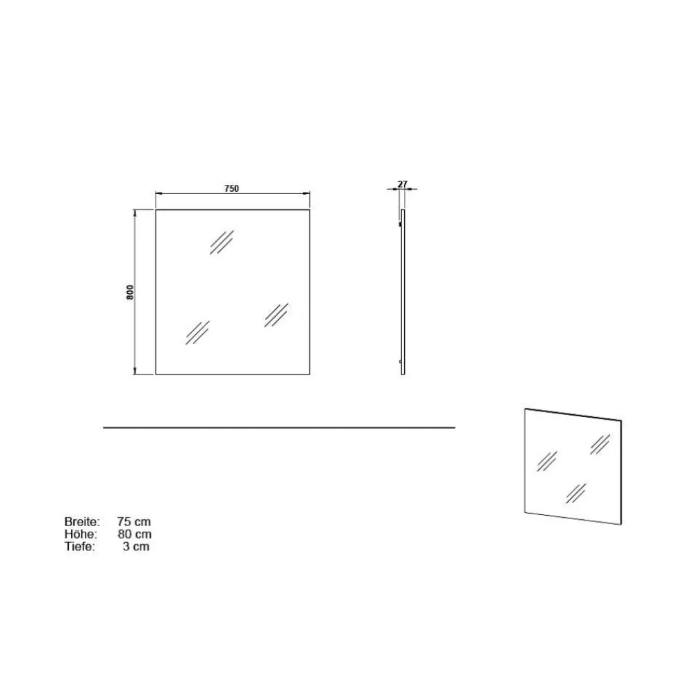 Wohnen Schuhkommode und Wandspiegel Set - Cooking (zweiteilig)