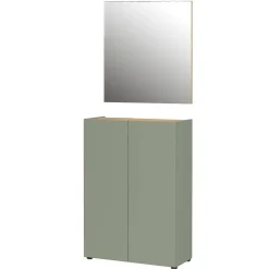 Wohnen Schuhkommode und Wandspiegel Set - Bien (zweiteilig)