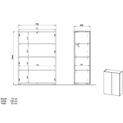 Wohnen Schuhkommode und Wandspiegel Set - Bien (zweiteilig)