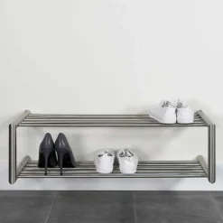 Wohnen Schuhregal für die Wandmontage aus Edelstahl - Sipano