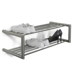 Wohnen Schuhregal für die Wandmontage aus Edelstahl - Sipano