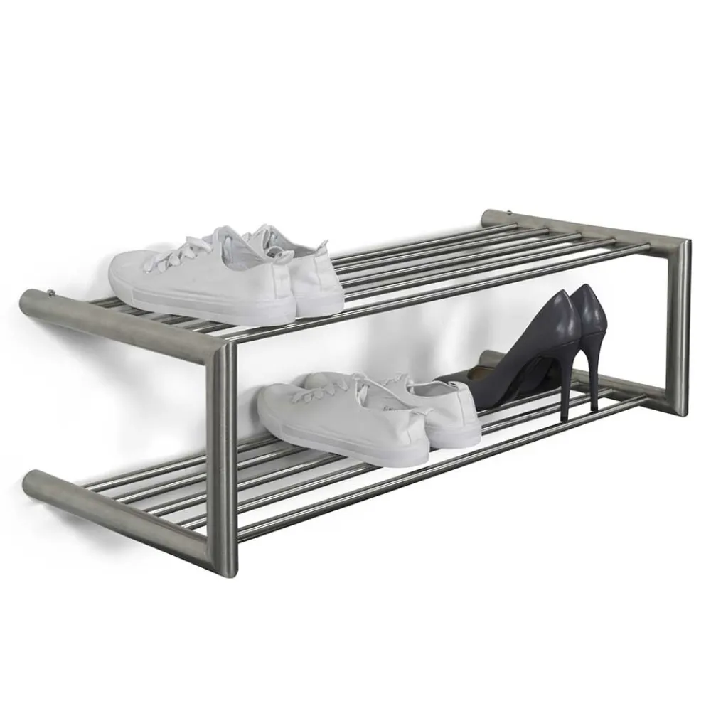 Wohnen Schuhregal für die Wandmontage aus Edelstahl - Sipano