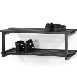 Wohnen Schuhregal in Schwarz - pulverbeschichteter Stahl - Sanjo