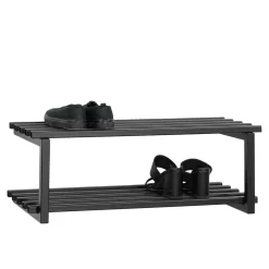 Wohnen Schuhregal in Schwarz - pulverbeschichteter Stahl - Sanjo