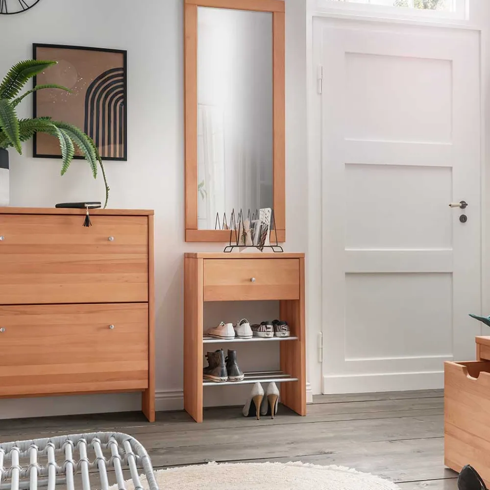 Wohnen Schuhregal mit Schublade und 2 Ablagen - Shimousa