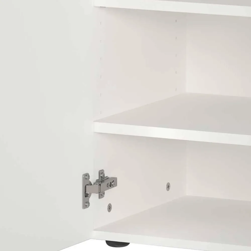 Wohnen Schuhschrank & Spiegel Set in Weiß - Kofi (zweiteilig)