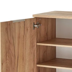 Wohnen Garderoben|Garderoben*Schuhschrank & Wandspiegel Set Reestyl in Eiche Dekor (zweiteilig)