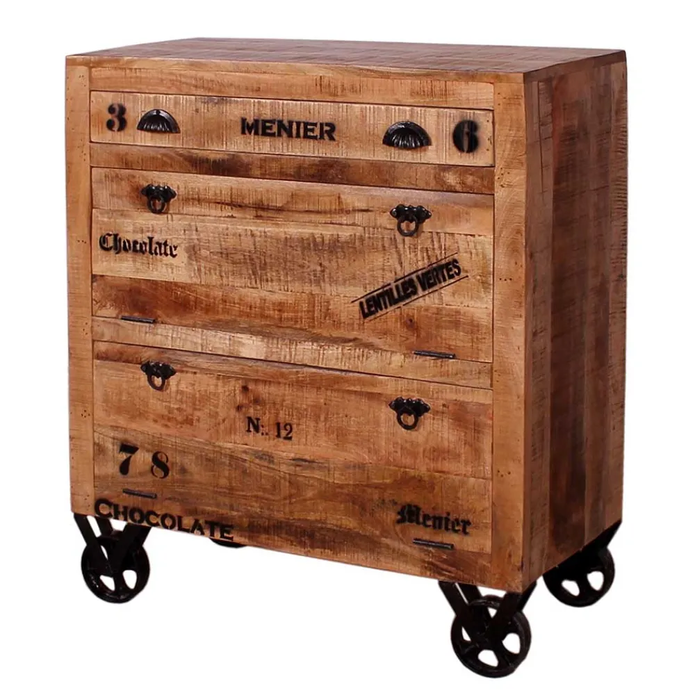 Wohnen Schuhschrank aus Recyclingholz & Metall - Indri