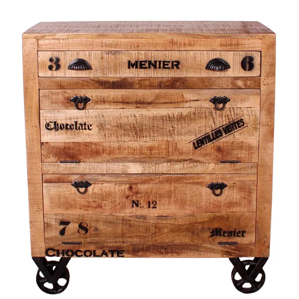 Wohnen Schuhschrank aus Recyclingholz & Metall - Indri