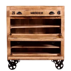 Wohnen Schuhschrank aus Recyclingholz & Metall - Indri