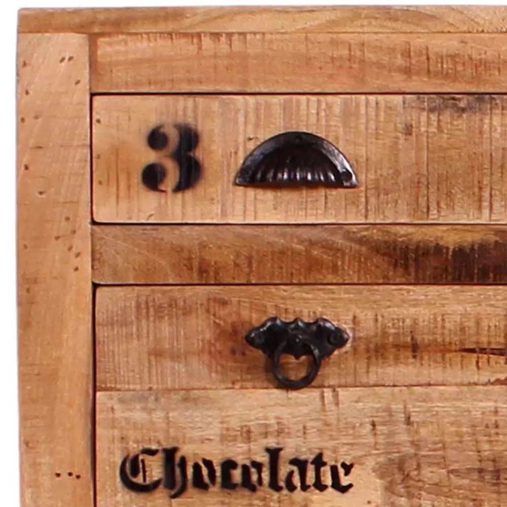 Wohnen Schuhschrank aus Recyclingholz & Metall - Indri