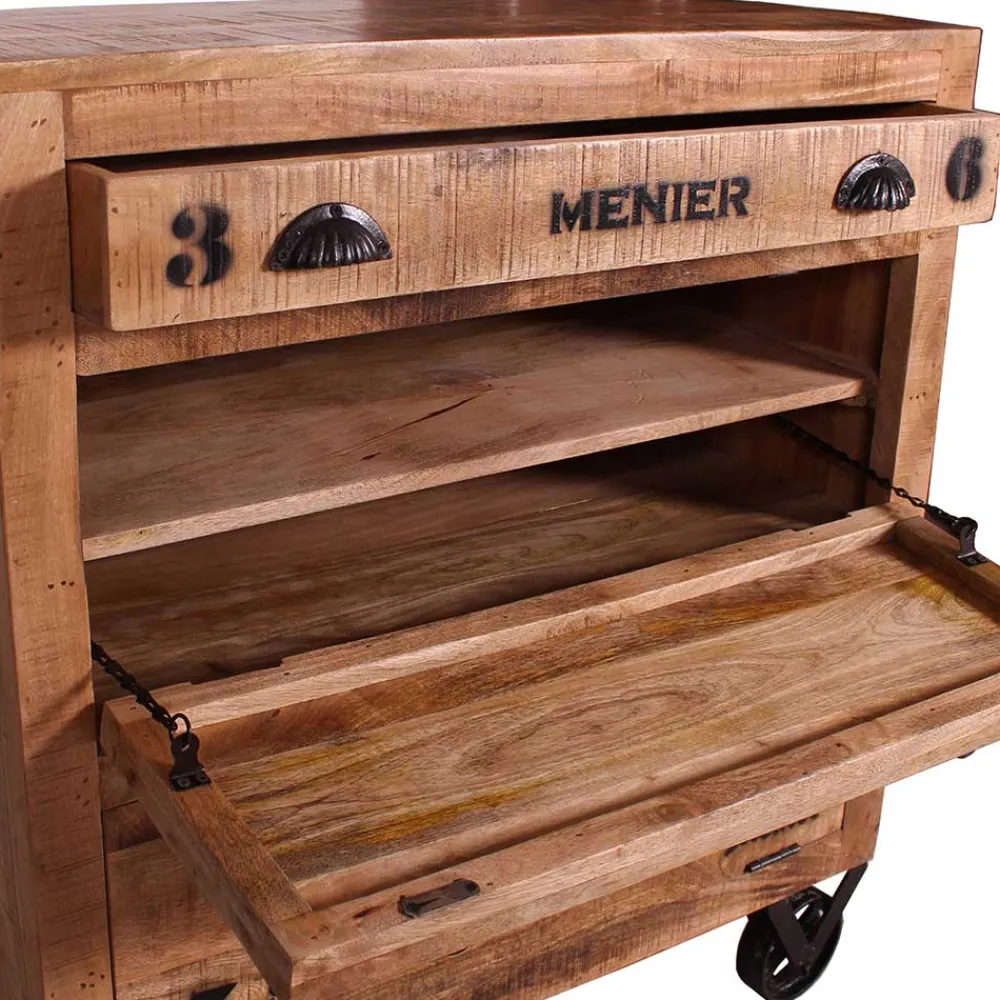 Wohnen Schuhschrank aus Recyclingholz & Metall - Indri