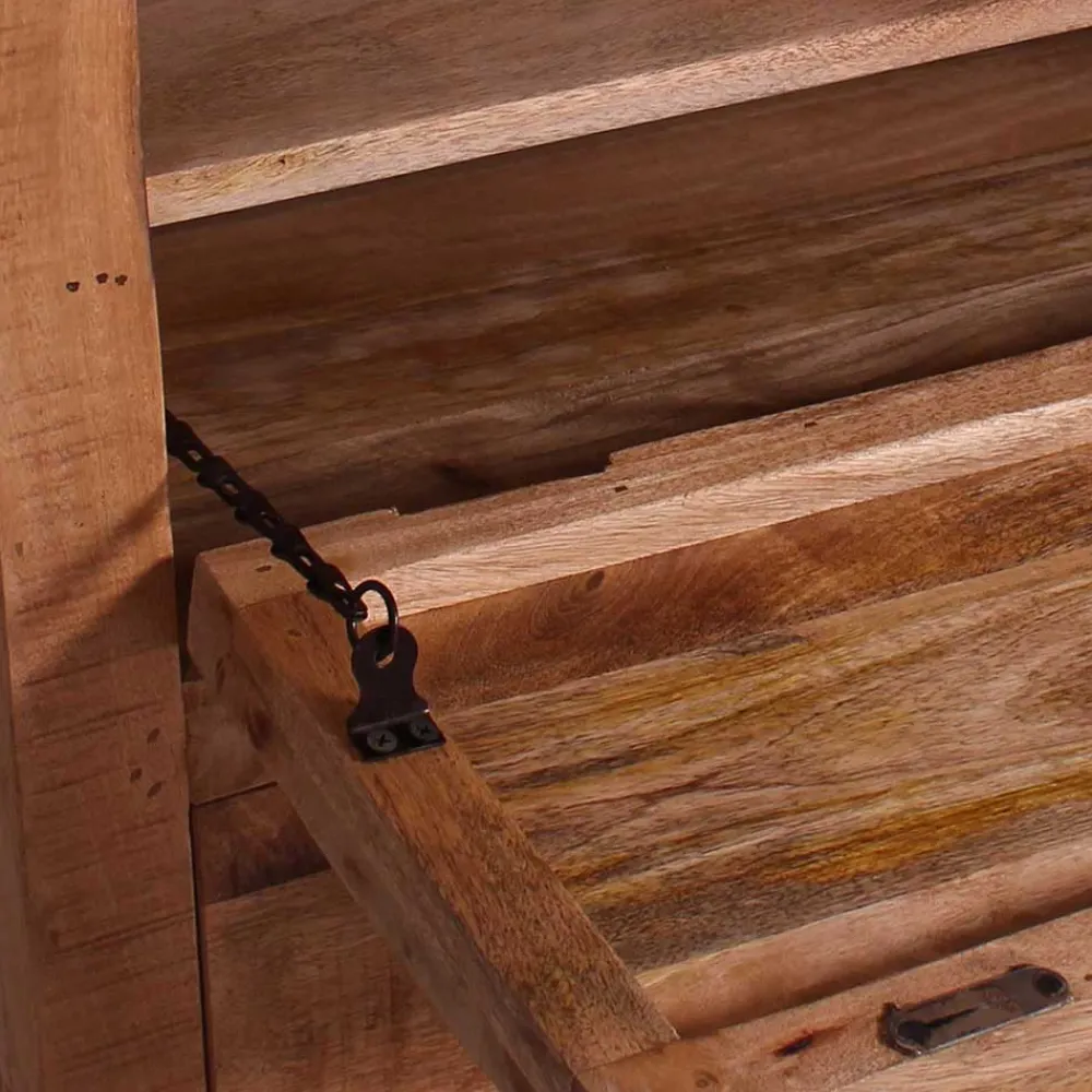 Wohnen Schuhschrank aus Recyclingholz & Metall - Indri