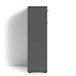 Wohnen Loft Möbel|Industrial Möbel*Schuhschrank in Anthrazit und Altholz Optik - Vlatu