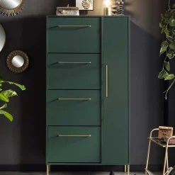 Wohnen Schuhschränke*Schuhschrank in Dunkelgrün & Gold - Aqua