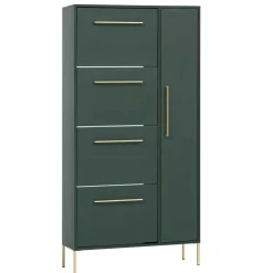 Wohnen Schuhschränke*Schuhschrank in Dunkelgrün & Gold - Aqua