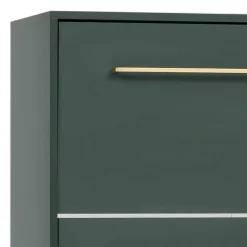 Wohnen Schuhschränke*Schuhschrank in Dunkelgrün & Gold - Aqua