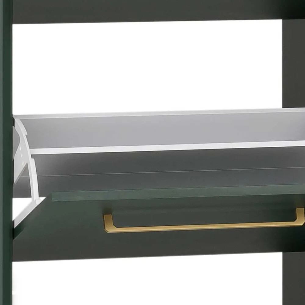 Wohnen Schuhschränke*Schuhschrank in Dunkelgrün & Gold - Aqua