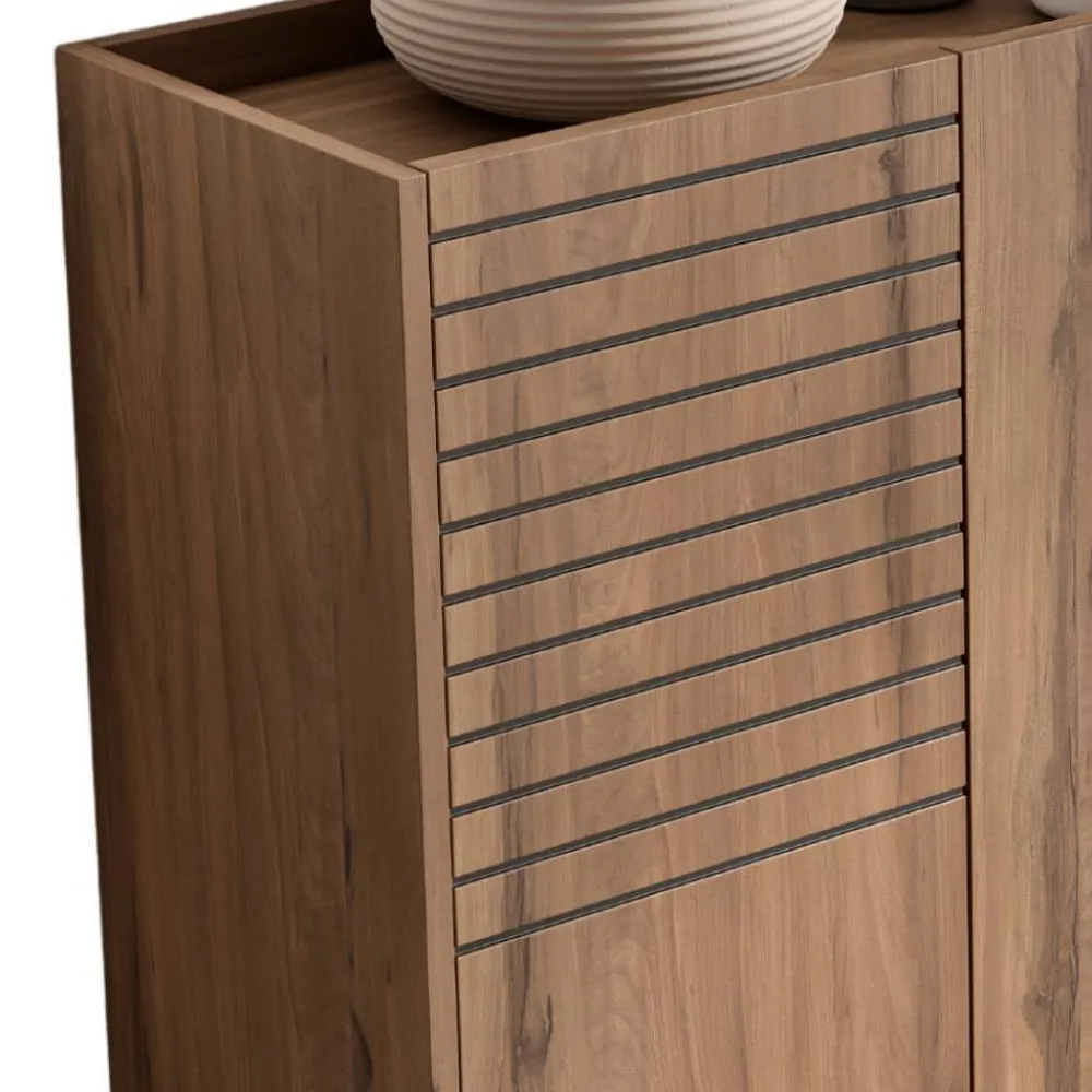 Wohnen Schuhschrank in Holzoptik Braun - Mady