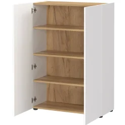 Wohnen Schuhschrank in Weiß mit Eiche - Cooking