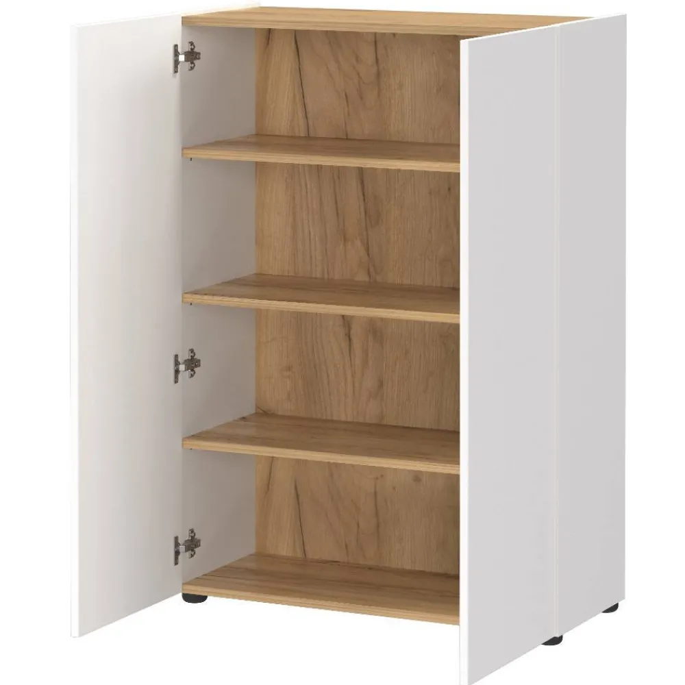 Wohnen Schuhschrank in Weiß mit Eiche - Cooking