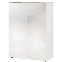 Wohnen Schuhschrank in Weiß mit Glasbeschichtung - Kofi