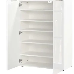 Wohnen Schuhschrank in Weiß mit Glasbeschichtung - Kofi