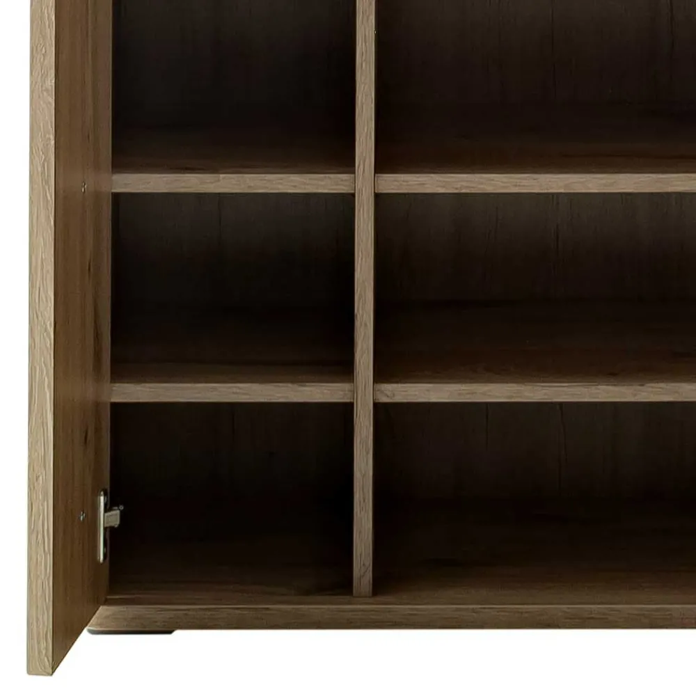 Wohnen Schuhschrank in Wildeiche Optik & Grau - Baiamare