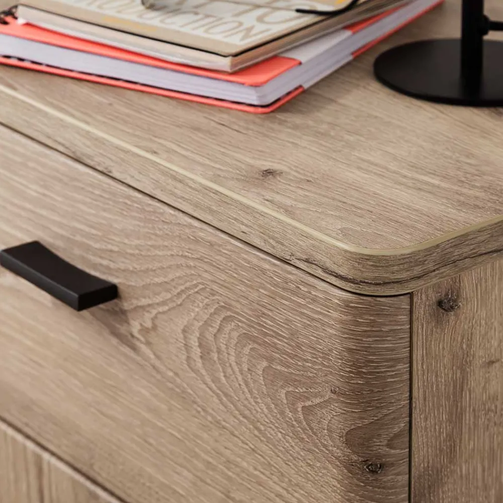 Wohnen Schuhschrank in Wildeiche Optik & Grau - Baiamare