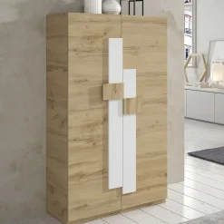 Wohnen Schuhschränke*Schuhschrank in Wildeiche & Weiß - Salmanca