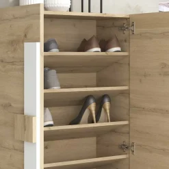 Wohnen Schuhschränke*Schuhschrank in Wildeiche & Weiß - Salmanca