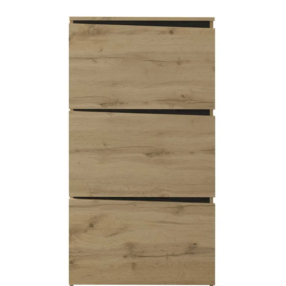 Wohnen Schuhschrank in Wildeiche & Schwarzgrau - Paula