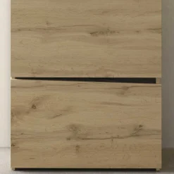 Wohnen Schuhschrank in Wildeiche & Schwarzgrau - Paula