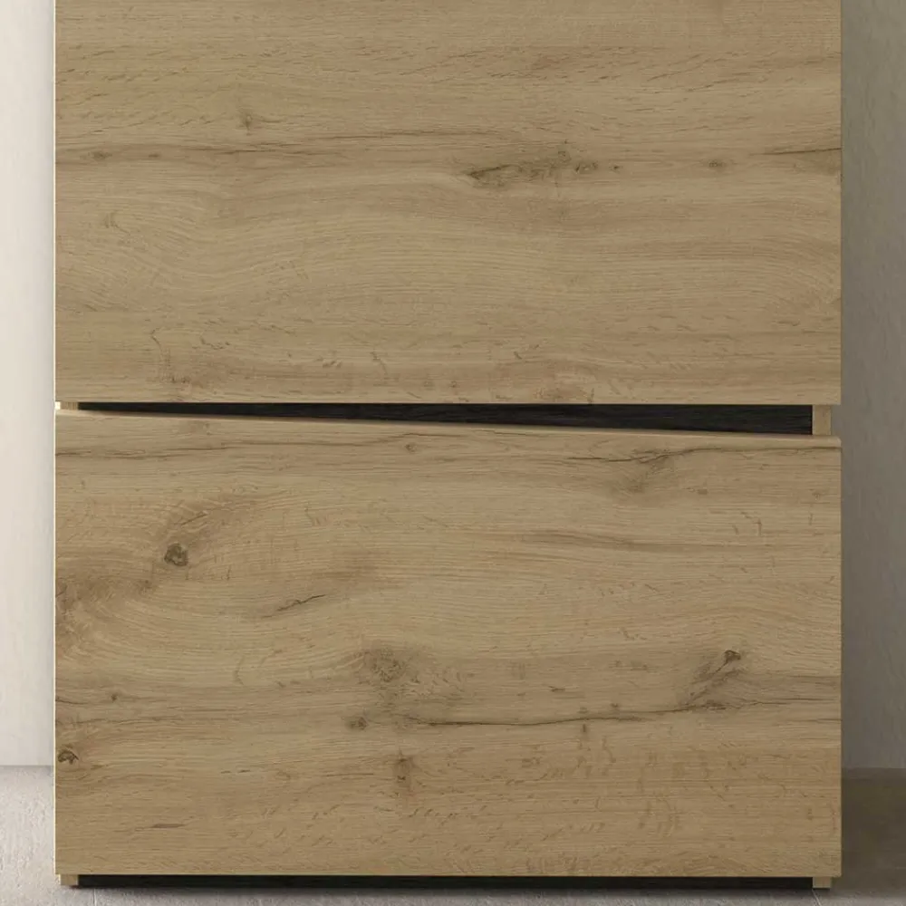 Wohnen Schuhschrank in Wildeiche & Schwarzgrau - Paula