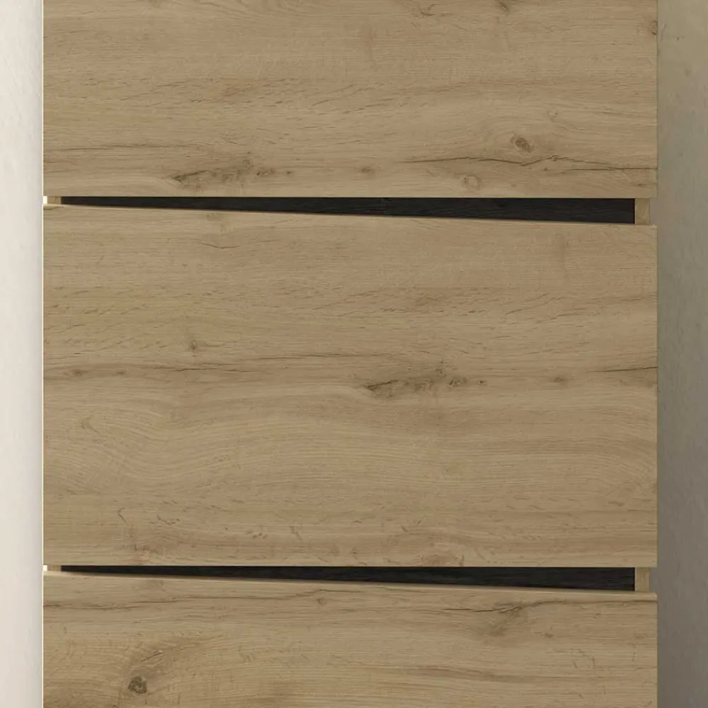 Wohnen Schuhschrank in Wildeiche & Schwarzgrau - Paula