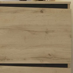 Wohnen Schuhschrank in Wildeiche & Schwarzgrau - Paula