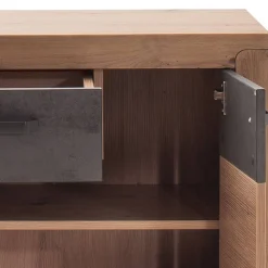 Wohnen Schuhschränke*Schuhschrank in Wildeiche mit Dunkelgrau - Carry