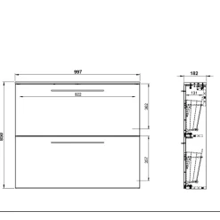 Wohnen Schuhschränke*Schuhschrank in Wildeiche NB & Anthrazit - Lampione