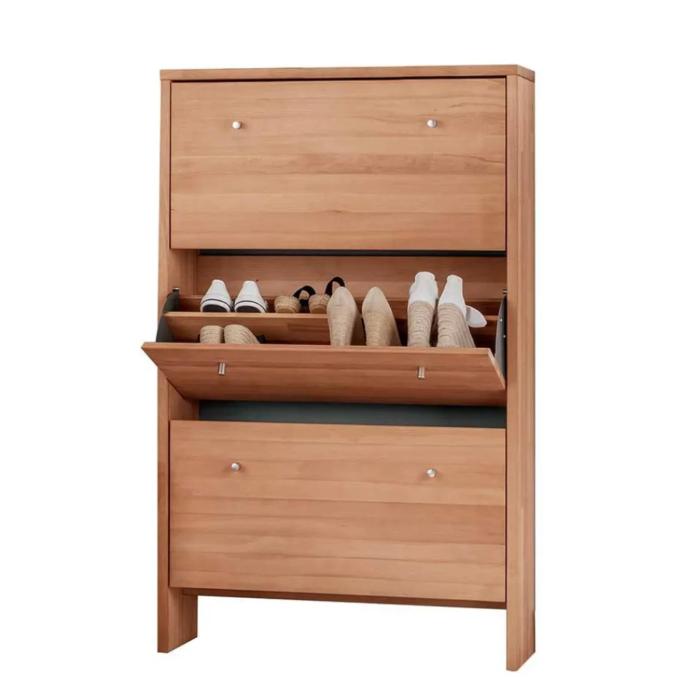 Wohnen Schuhschrank mit drei Schuhklappen - Shimousa