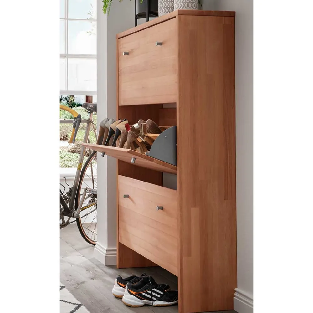 Wohnen Schuhschrank mit drei Schuhklappen - Shimousa