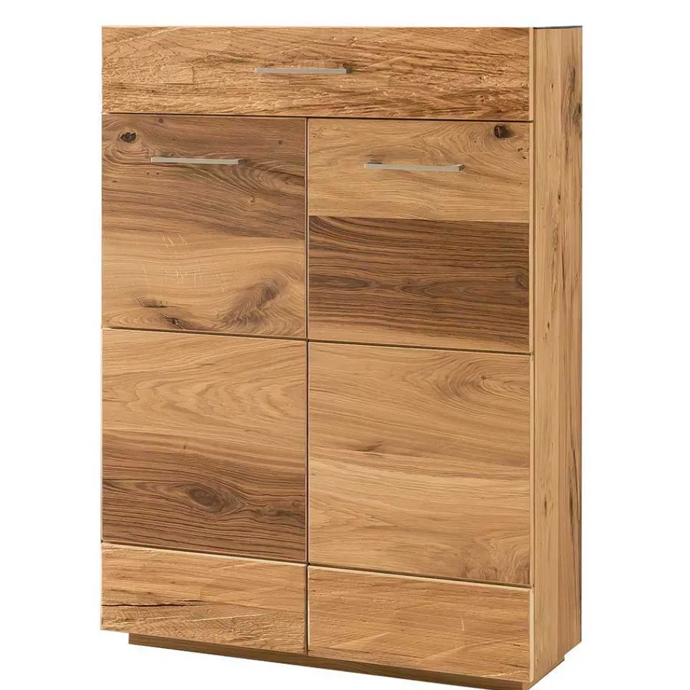 Wohnen Schuhschrank mit Front Balkeneiche Furnier Macusos seidenmatt lackiert