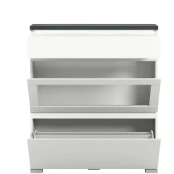 Wohnen Schuhschränke*Schuhschrank mit Glas Klappe in Weiß - Suad