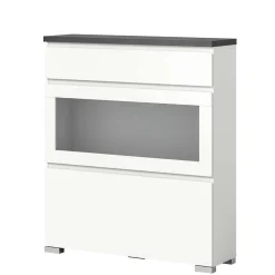 Wohnen Schuhschränke*Schuhschrank mit Glas Klappe in Weiß - Suad