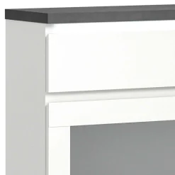 Wohnen Schuhschränke*Schuhschrank mit Glas Klappe in Weiß - Suad