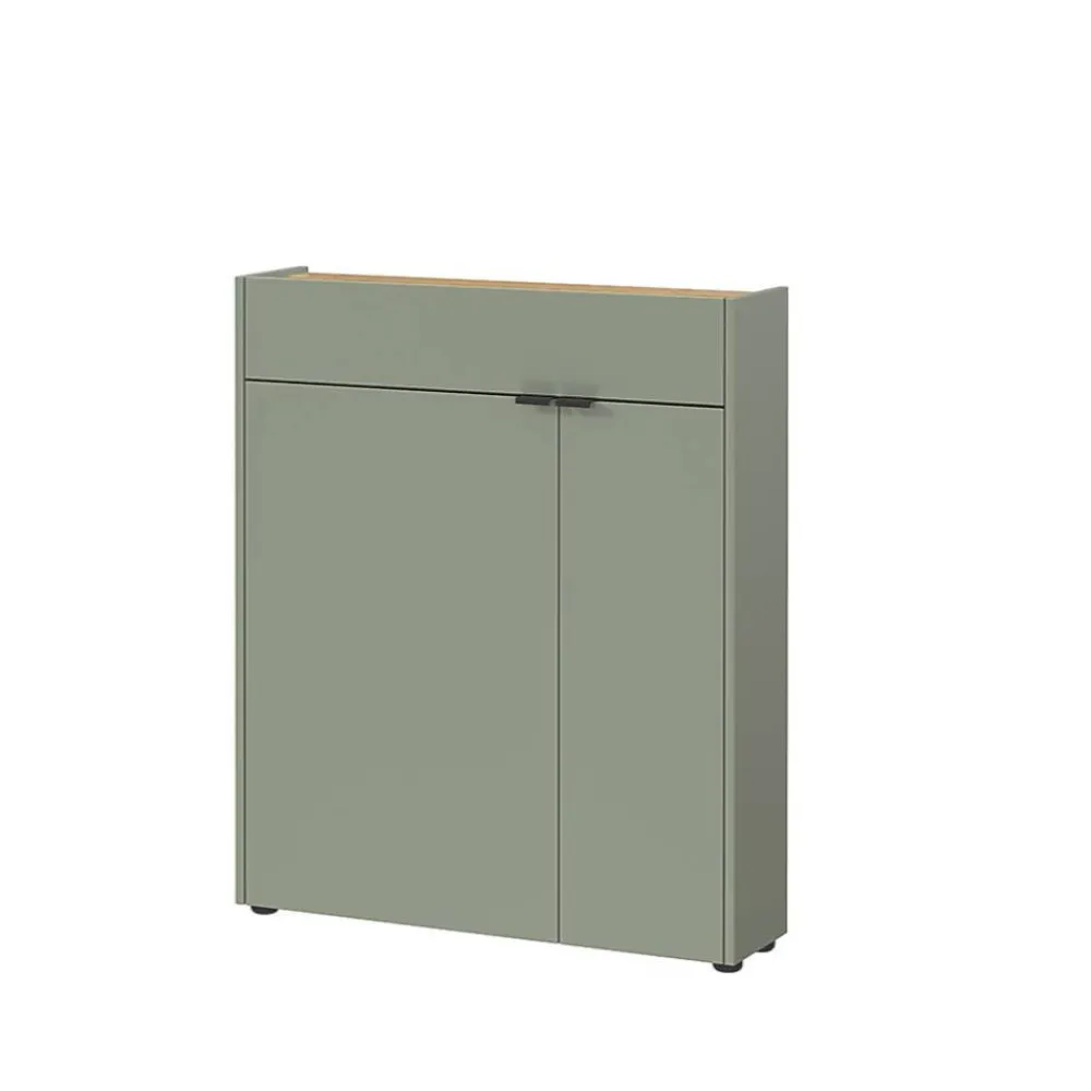 Wohnen Schuhschrank mit Rundspiegel Set - Point (zweiteilig)