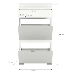 Wohnen Schuhschrank mit Schublade und zwei Klappen - Dany