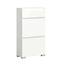 Wohnen Schuhschrank mit Schublade und zwei Klappen - Dany