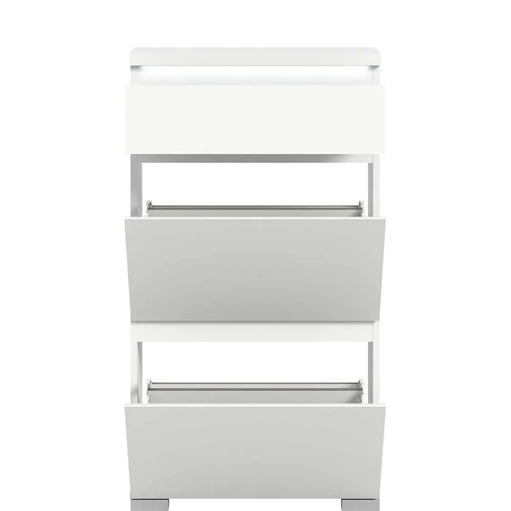 Wohnen Schuhschrank mit Schublade und zwei Klappen - Dany